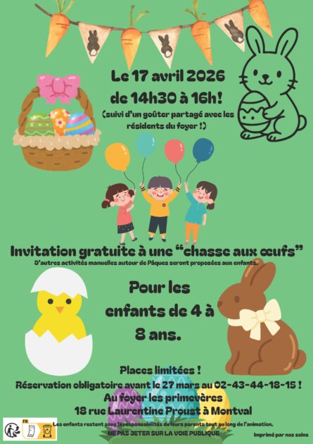 chasse aux oeufs à Montval-sur-Loir
