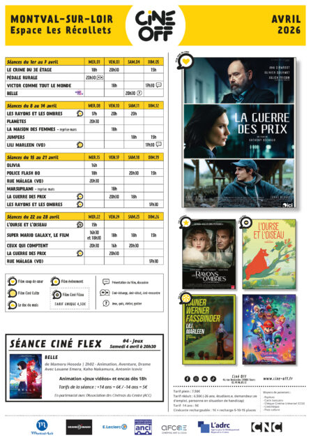 programme ciné avril